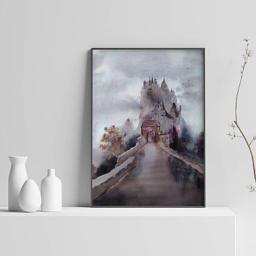 d4bf5663c462e70ed5f4dfeb32hq--paintings-panels-pictures-watercolor-painting-evening-castle-